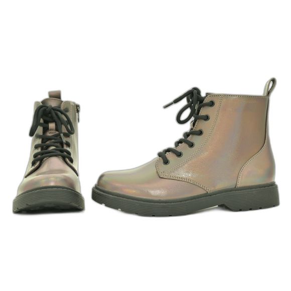 Art Class Girls Side Zipper Dark Color Rainbow Boots Size 4 - Picture 2 of 6